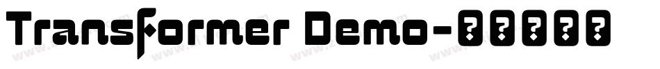 Transformer Demo字体转换
